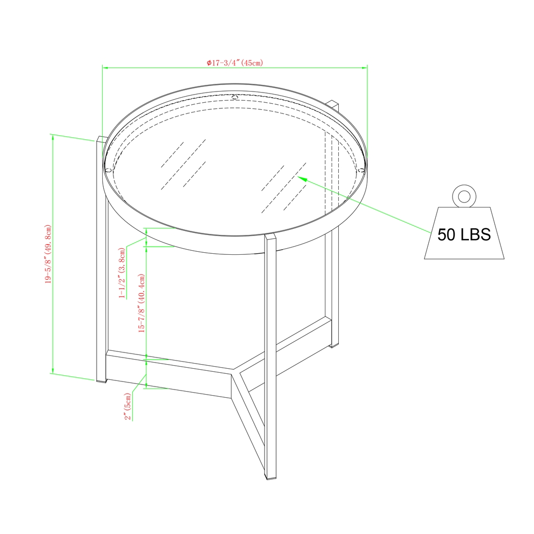 Oarman Black End Table - Thumbnail - Image 4
