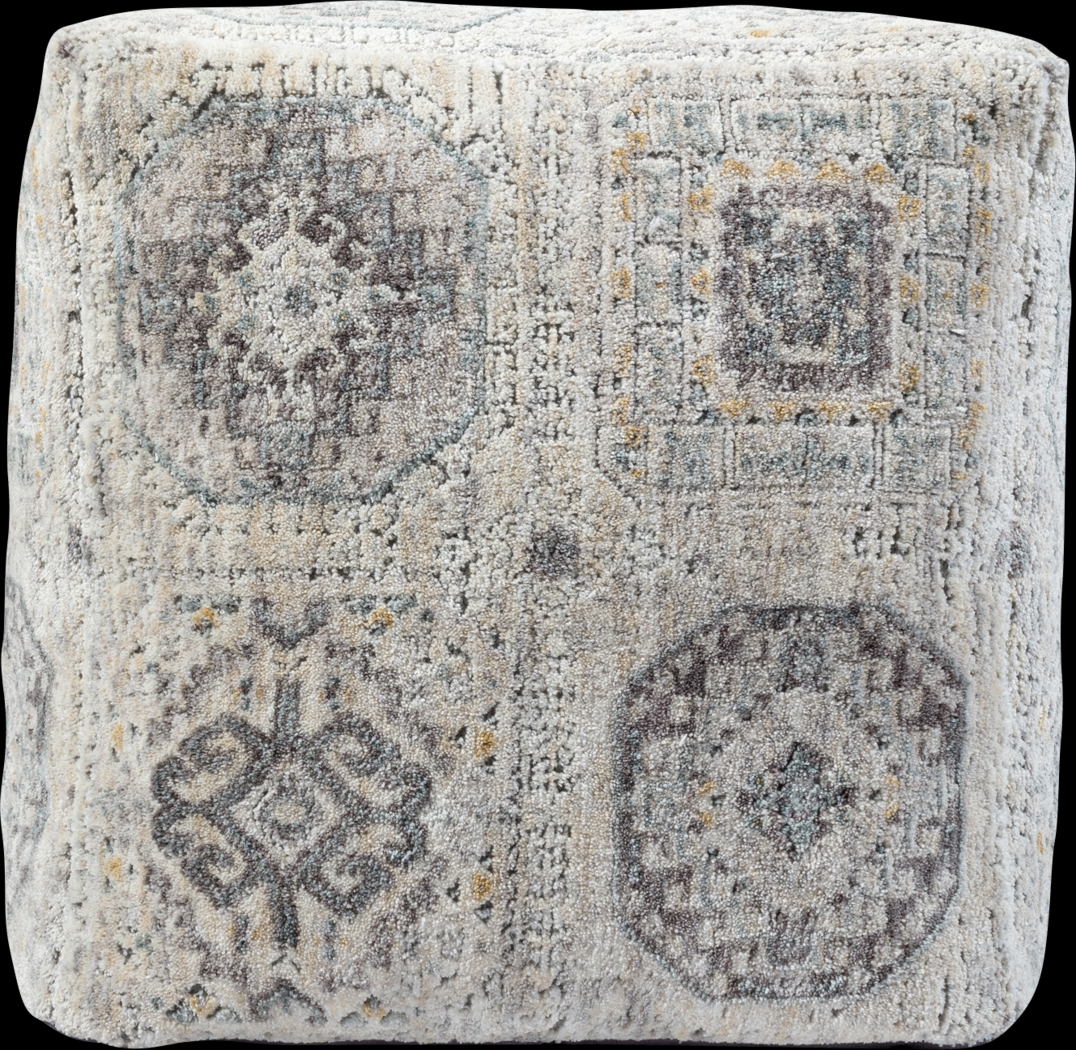 Obasie Light Gray Pouf - Thumbnail - Image 5