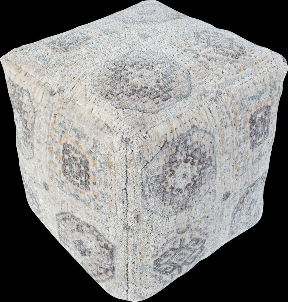 Obasie Light Gray Pouf - Thumbnail - Image 6
