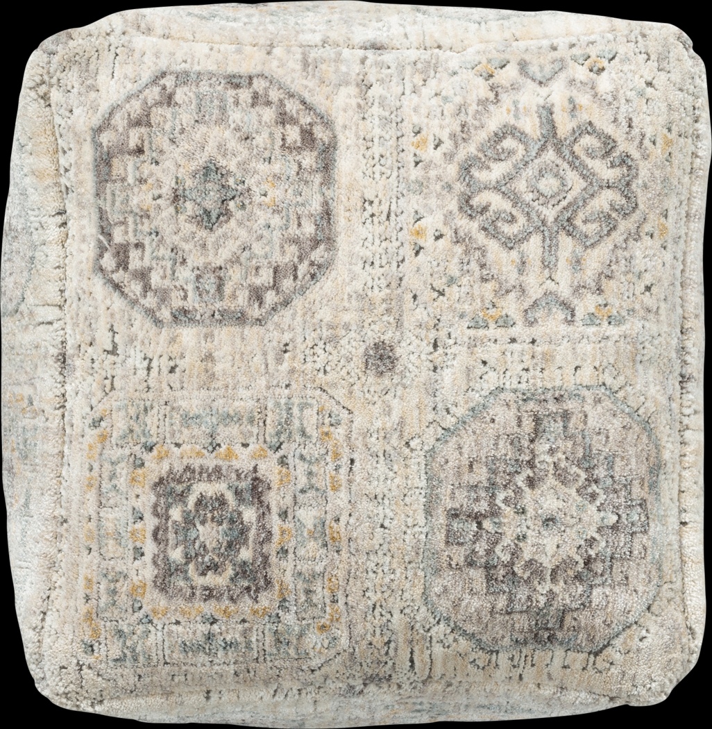 Obasie Light Gray Pouf - Thumbnail - Image 7