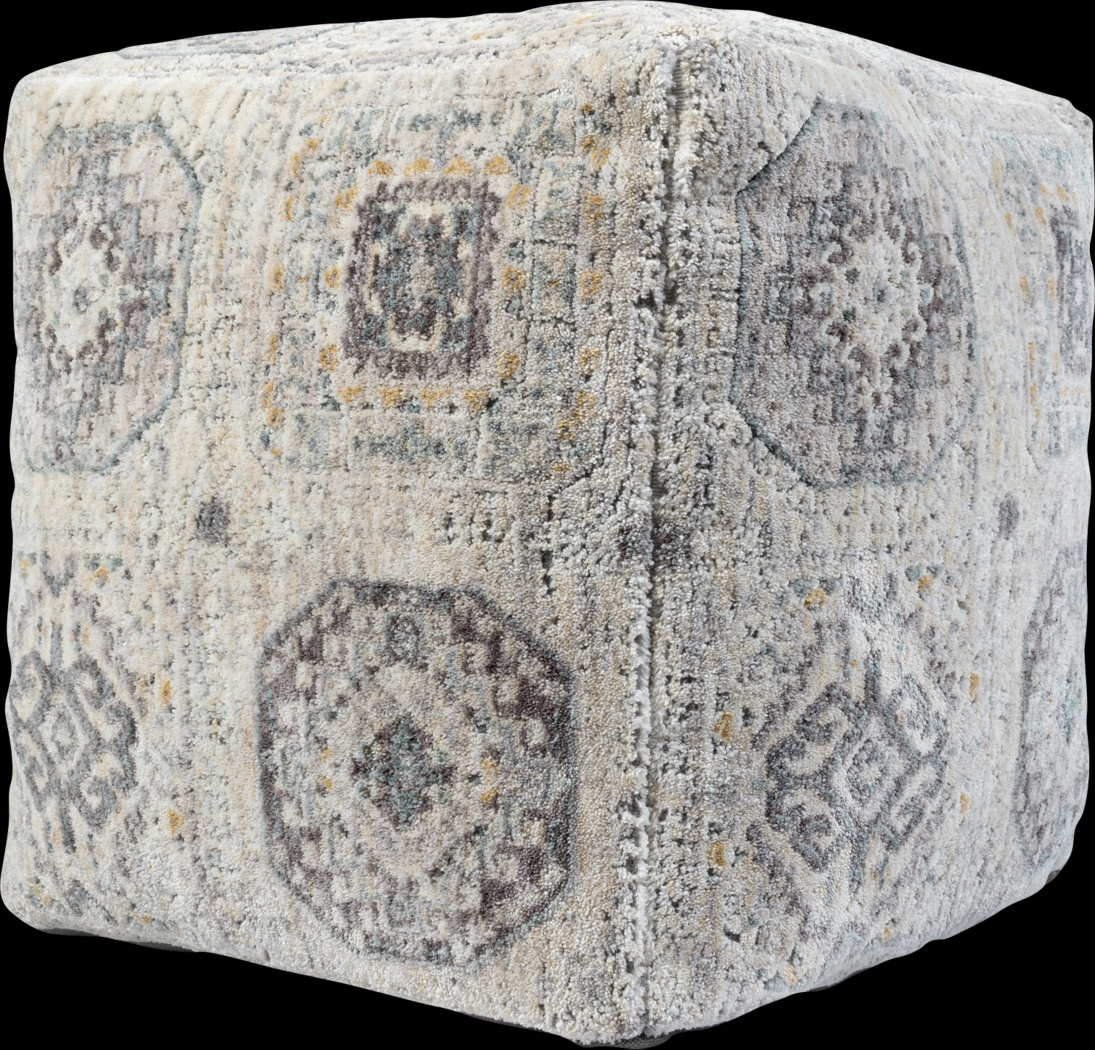 Obasie Light Gray Pouf - Thumbnail - Image 8