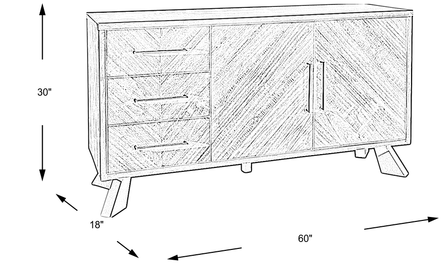 Dimension Image. Please refer to the Dimension Tab on this page for dimension details.