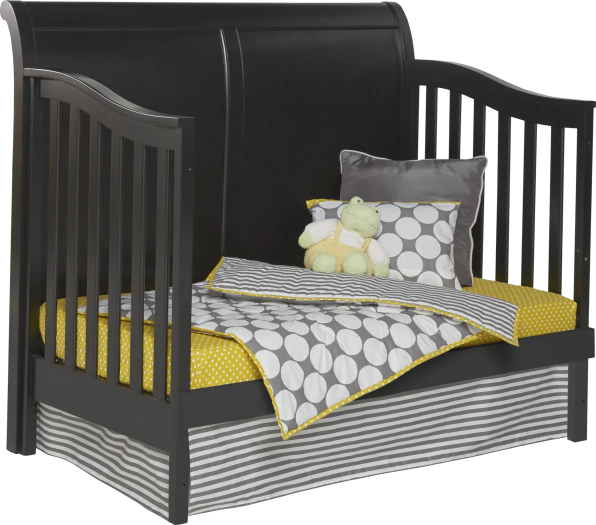 Oberon Black 6 Pc Nursery with Toddler & Conversion Rails - Thumbnail - Image 4