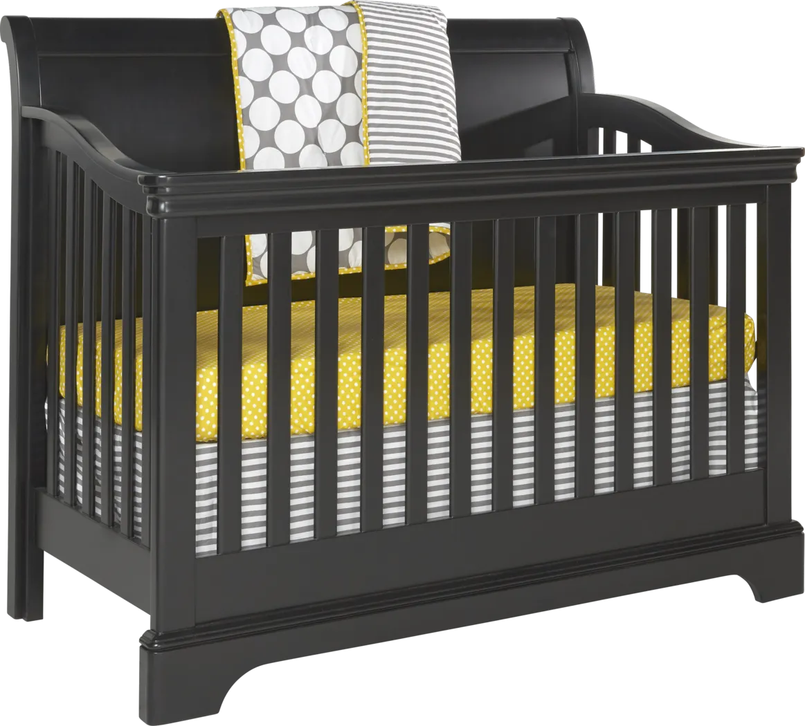 Oberon Black 6 Pc Nursery with Toddler & Conversion Rails - Thumbnail - Image 2