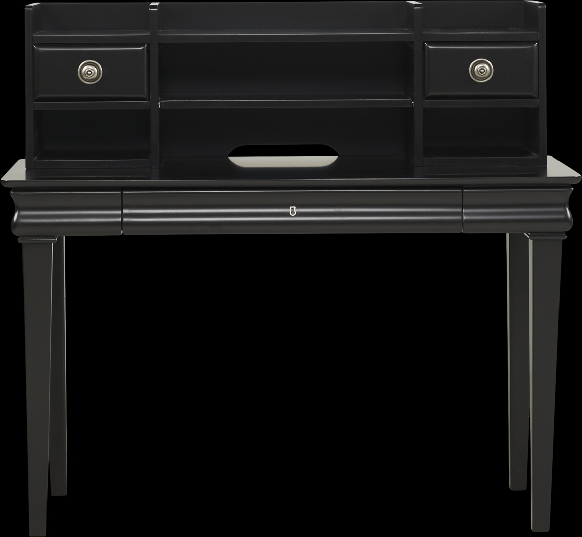 Kids Oberon Black Desk & Hutch - Thumbnail - Image 1