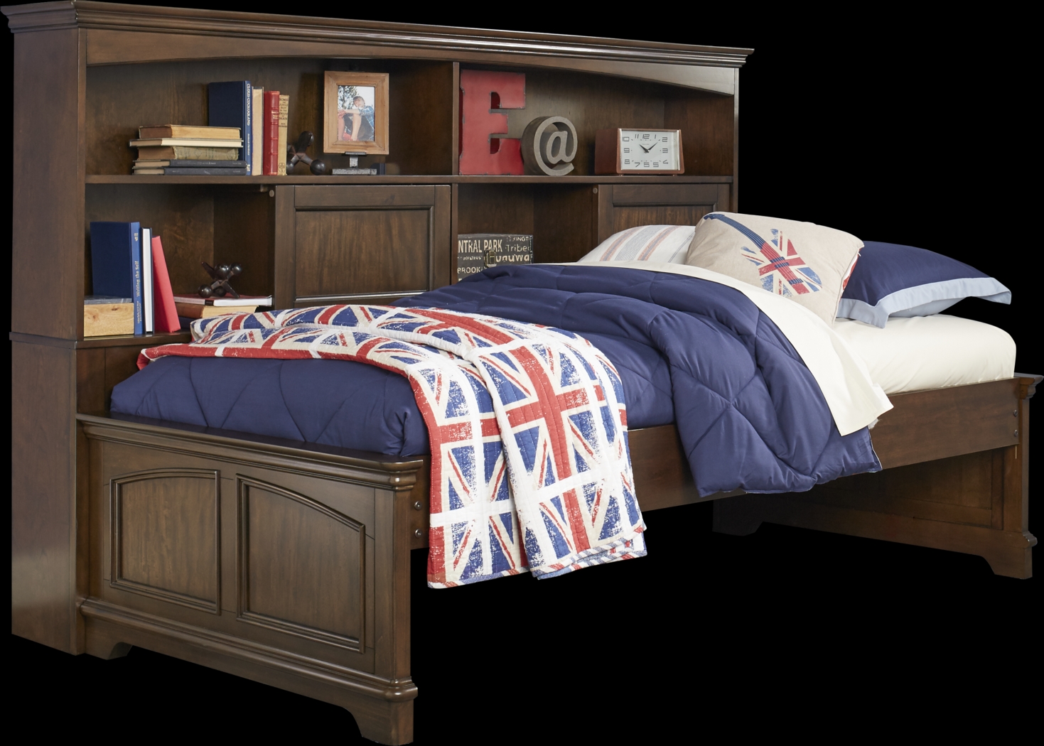 Oberon Cherry 3 Pc Full Bookcase Daybed - Thumbnail - Image 1