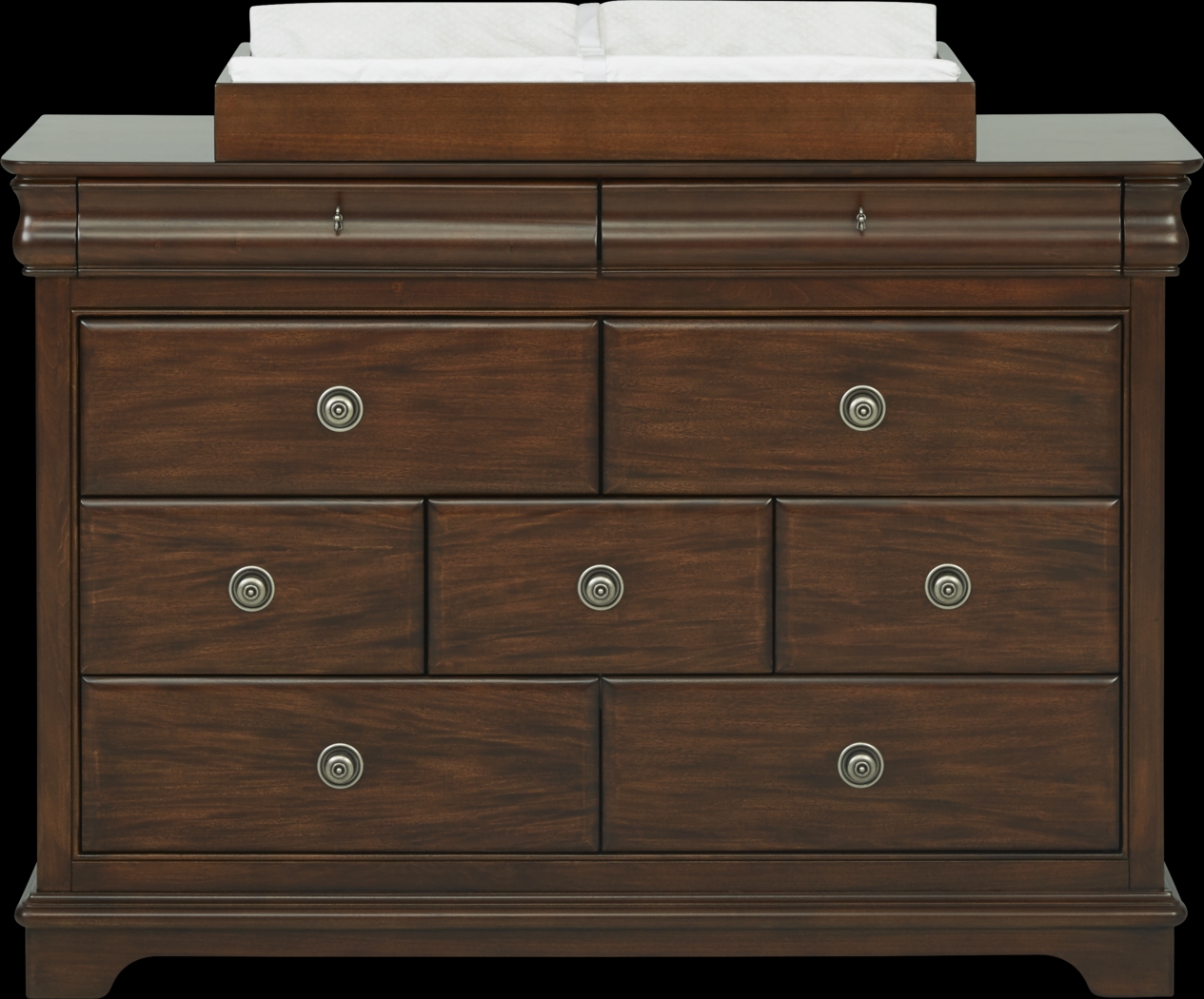 Oberon Cherry Dresser with Changing Topper & Pad - Thumbnail - Image 1