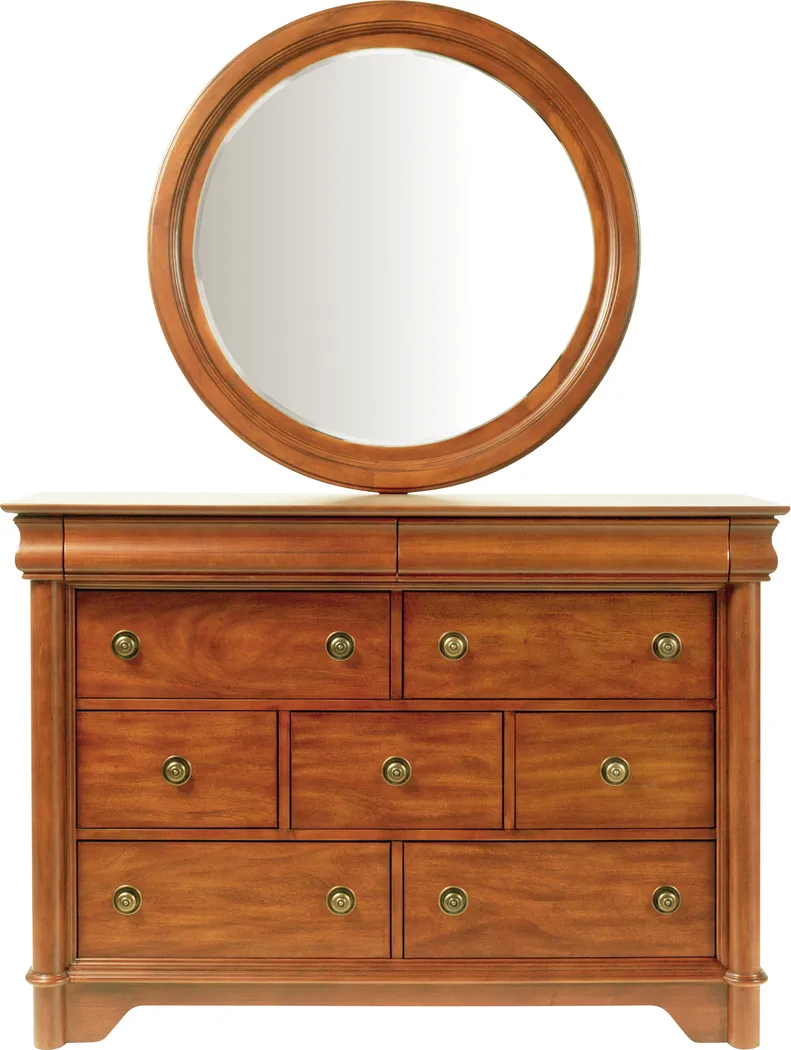 Oberon Dark Cherry Dresser Mirror Set - Thumbnail - Image 1