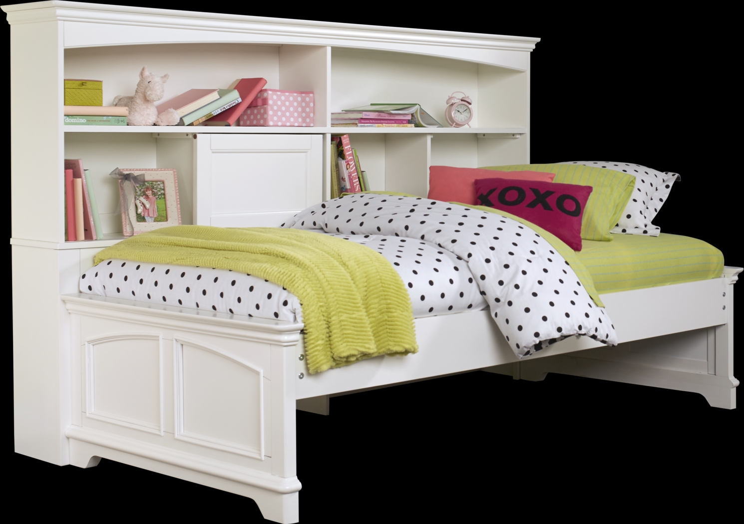 Oberon White 3 Pc Full Bookcase Daybed - Thumbnail - Image 1