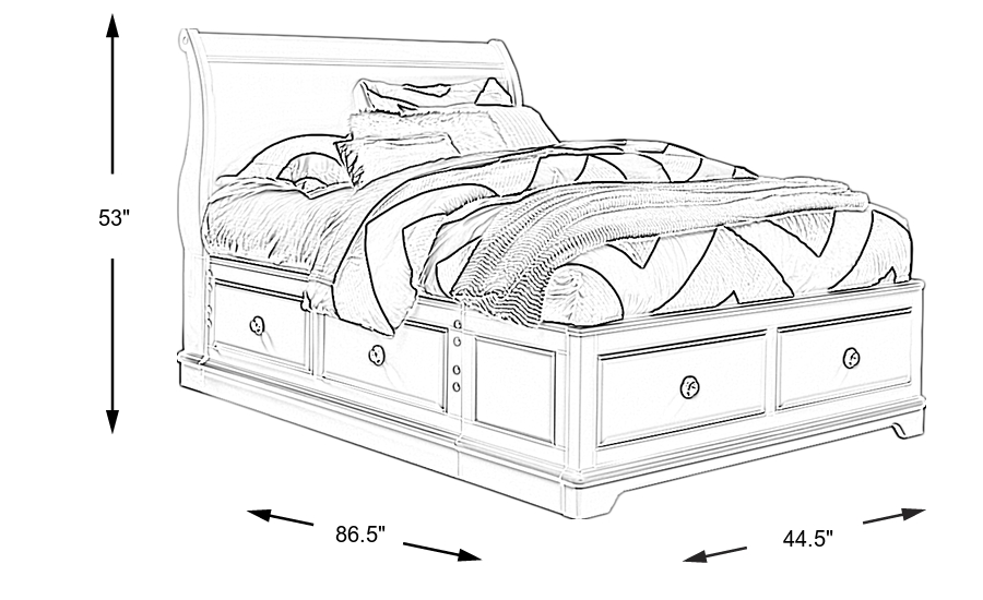 Dimension Image. Please refer to the Dimension Tab on this page for dimension details.