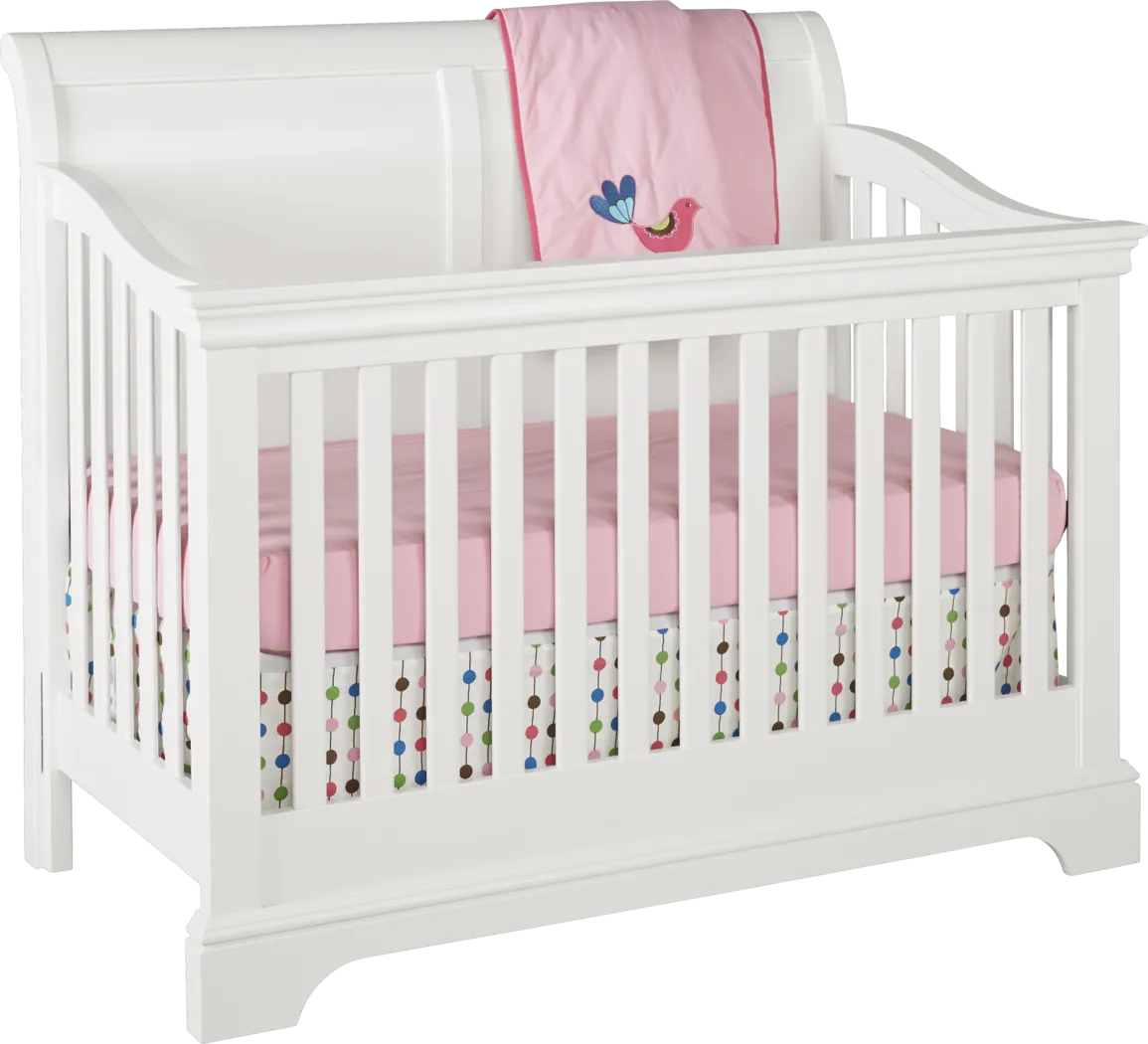 Oberon White Crib with Toddler & Conversion Rails - Thumbnail - Image 1