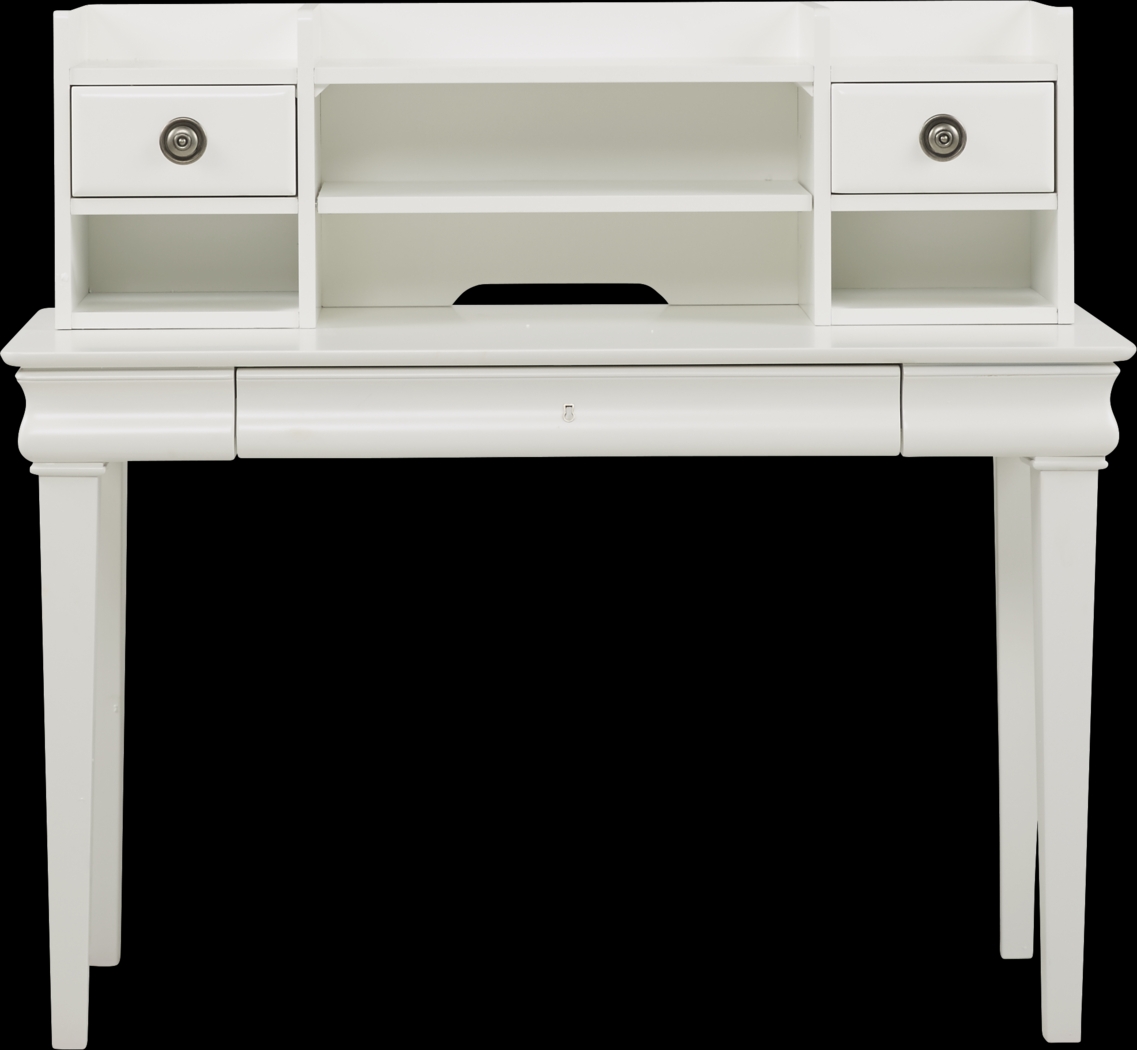 Kids Oberon White Desk & Hutch - Thumbnail - Image 1