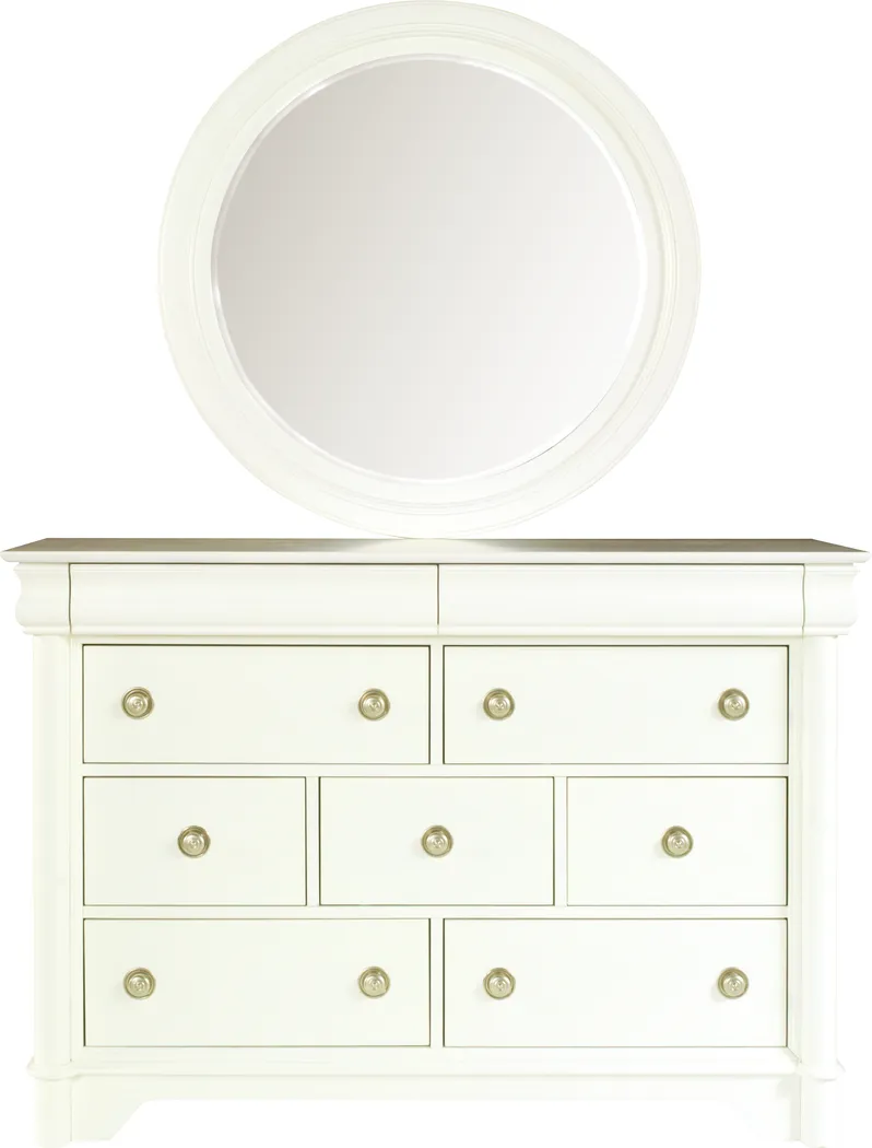 Oberon White Dresser Mirror Set - Thumbnail - Image 1