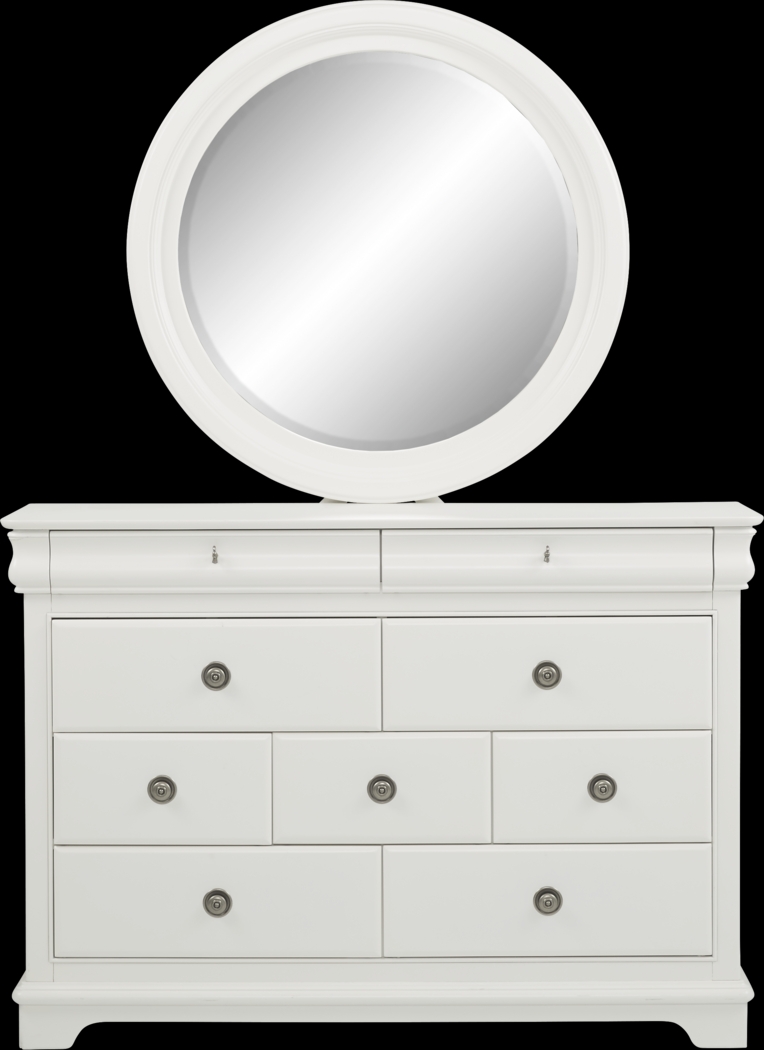 Kids Oberon White Dresser & Mirror Set - Thumbnail - Image 1