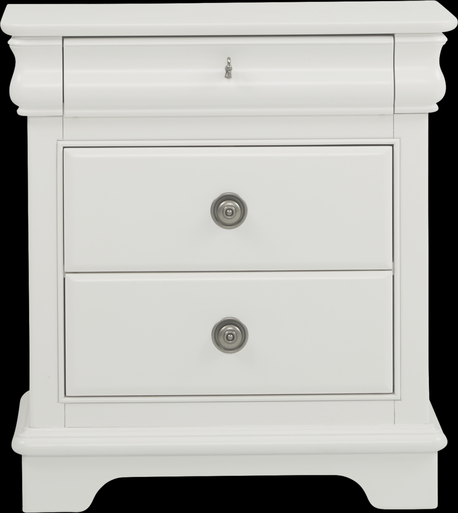 Kids Oberon White Nightstand - Thumbnail - Image 1