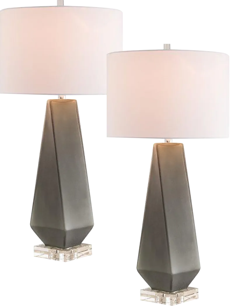 Obsydio Gray Table Lamp Set of 2 - Thumbnail - Image 1