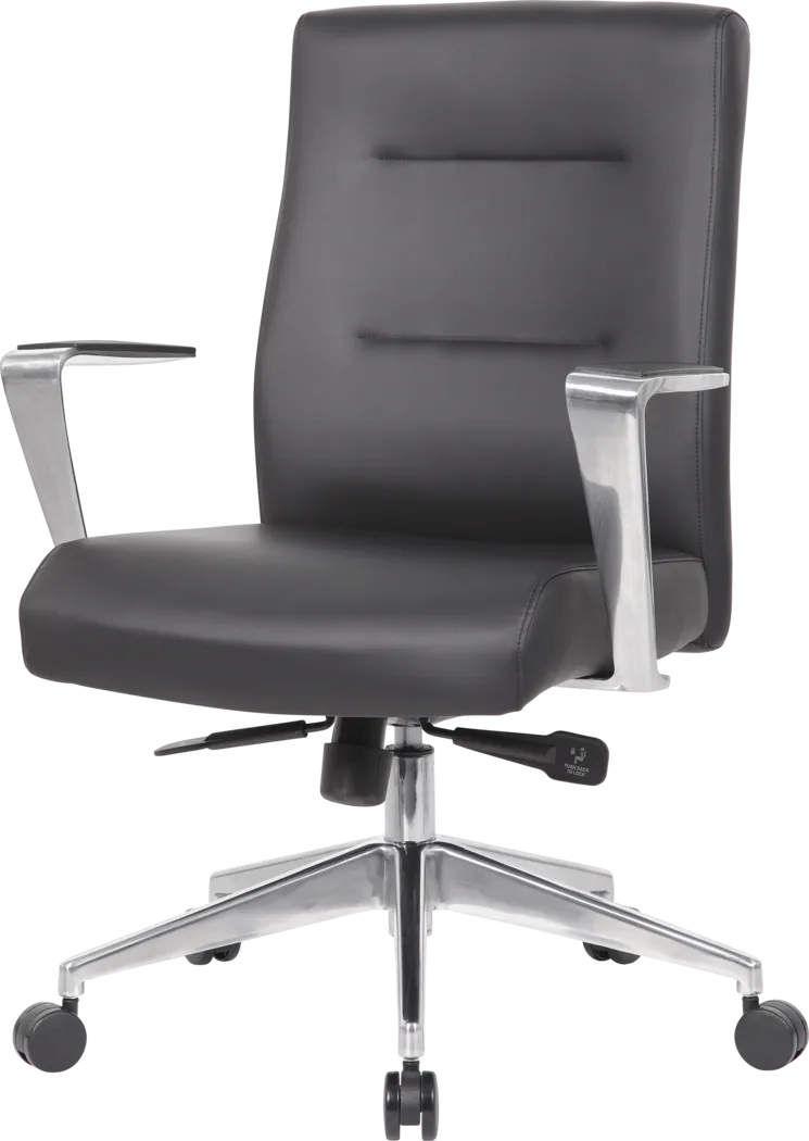 Obuor Black Desk Chair - Thumbnail - Image 4