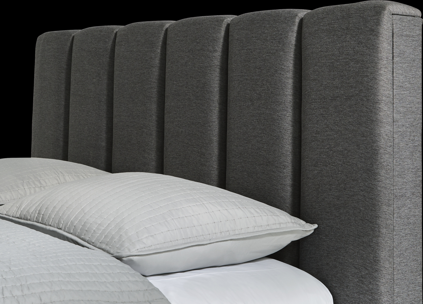 Ocean Drive Dark Gray 3 Pc Queen Platform Bed - Thumbnail - Image 2