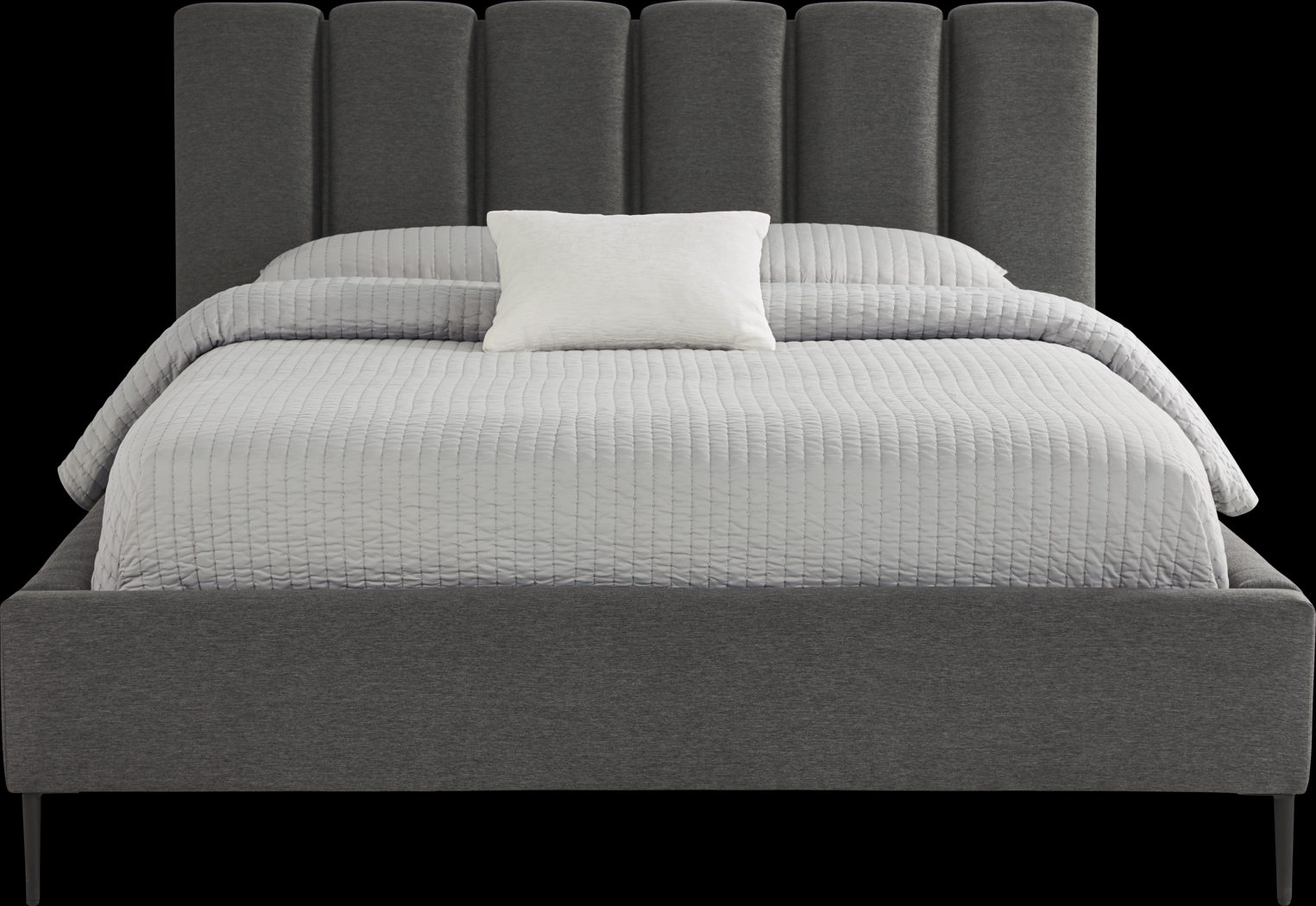 Ocean Drive Dark Gray 3 Pc Queen Platform Bed - Thumbnail - Image 1
