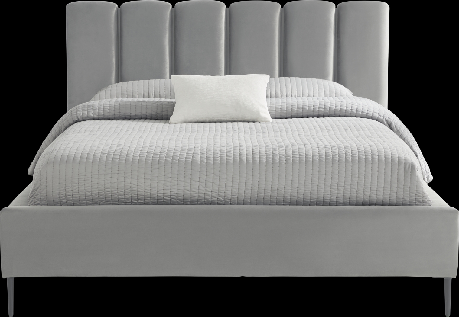 Ocean Drive Light Gray 3 Pc King Platform Bed - Thumbnail - Image 1
