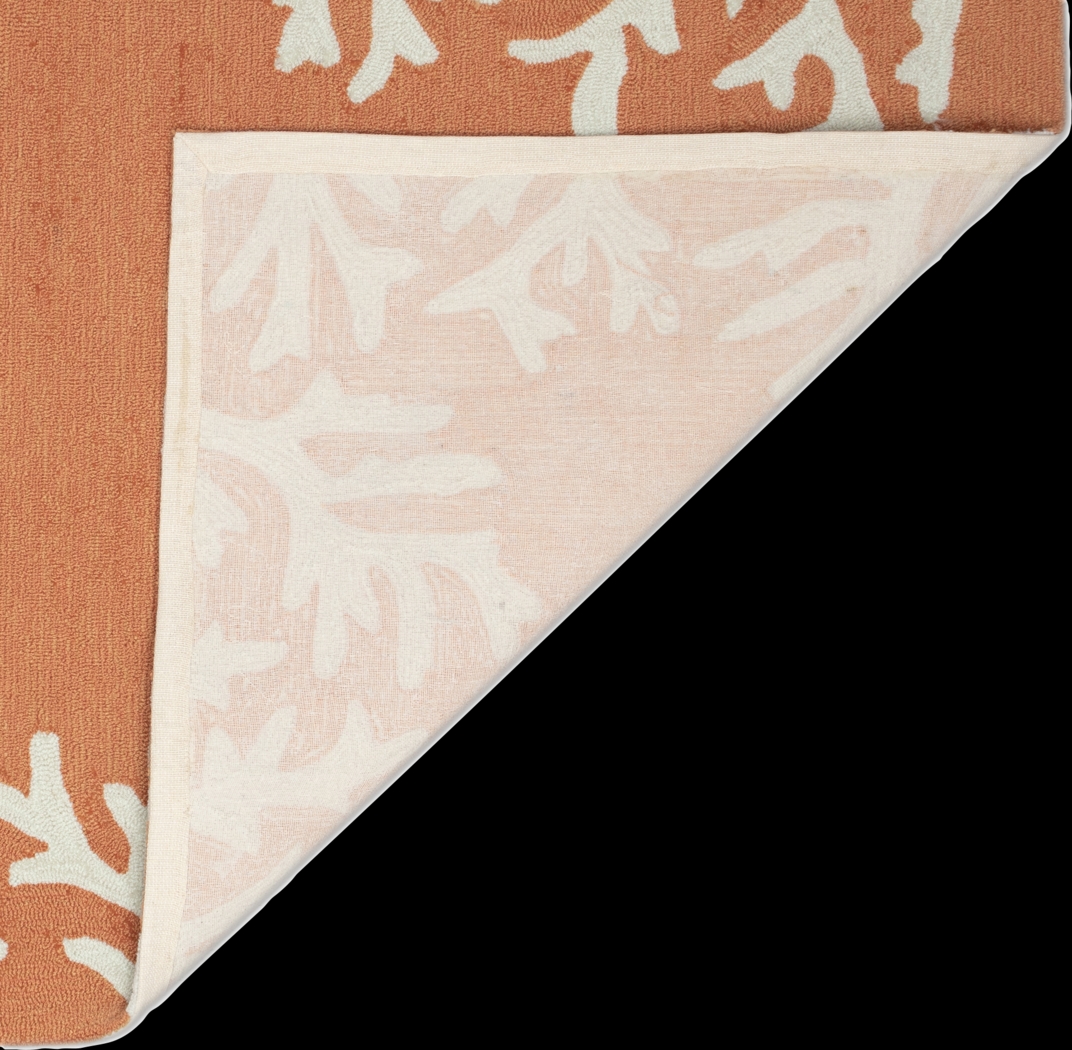 Ocean Flower Orange 7'6 x 9'6 Indoor/Outdoor Rug - Thumbnail - Image 5