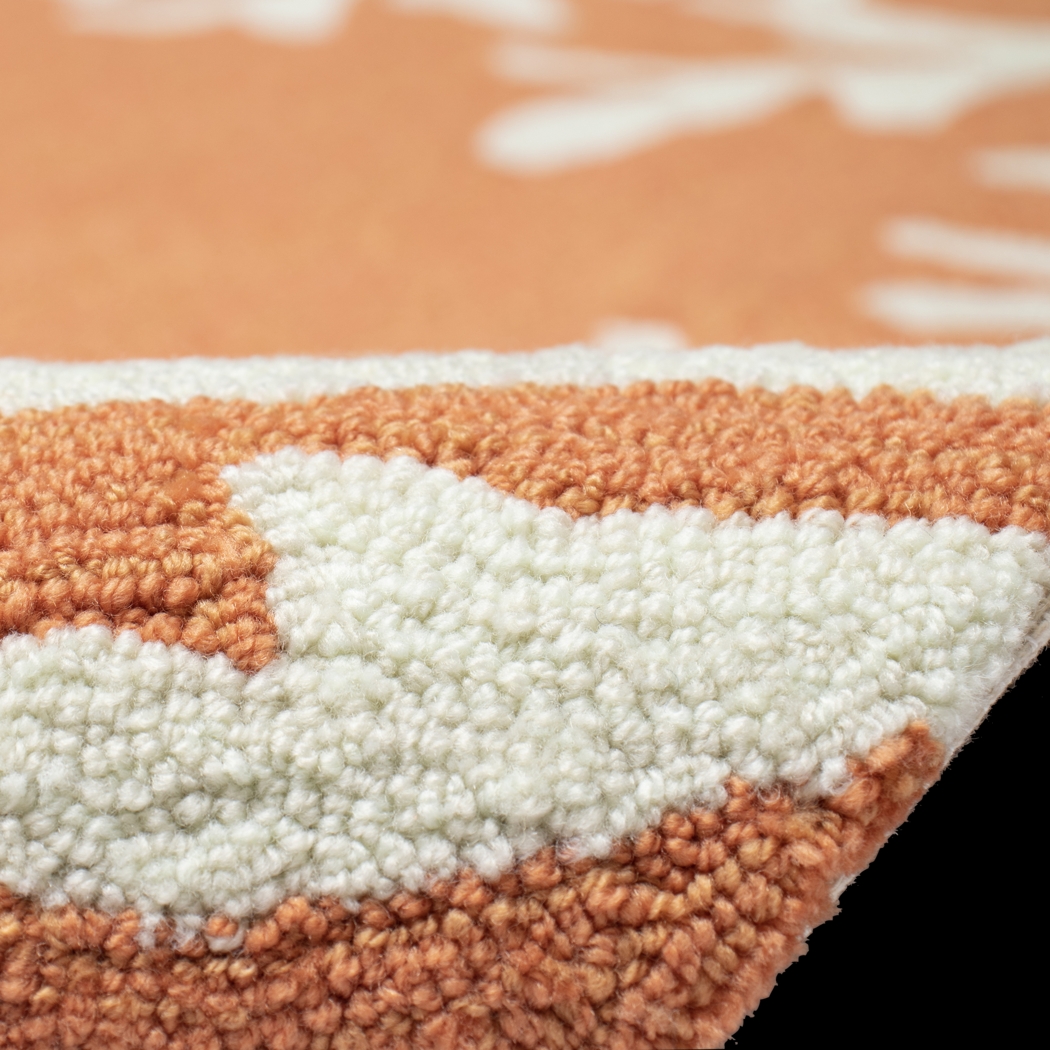 Ocean Flower Orange 7'6 x 9'6 Indoor/Outdoor Rug - Thumbnail - Image 8