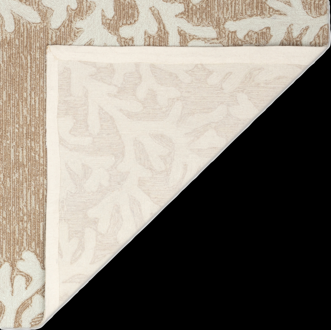 Ocean Flower Taupe 7'6 x 9'6 Indoor/Outdoor Rug - Thumbnail - Image 6