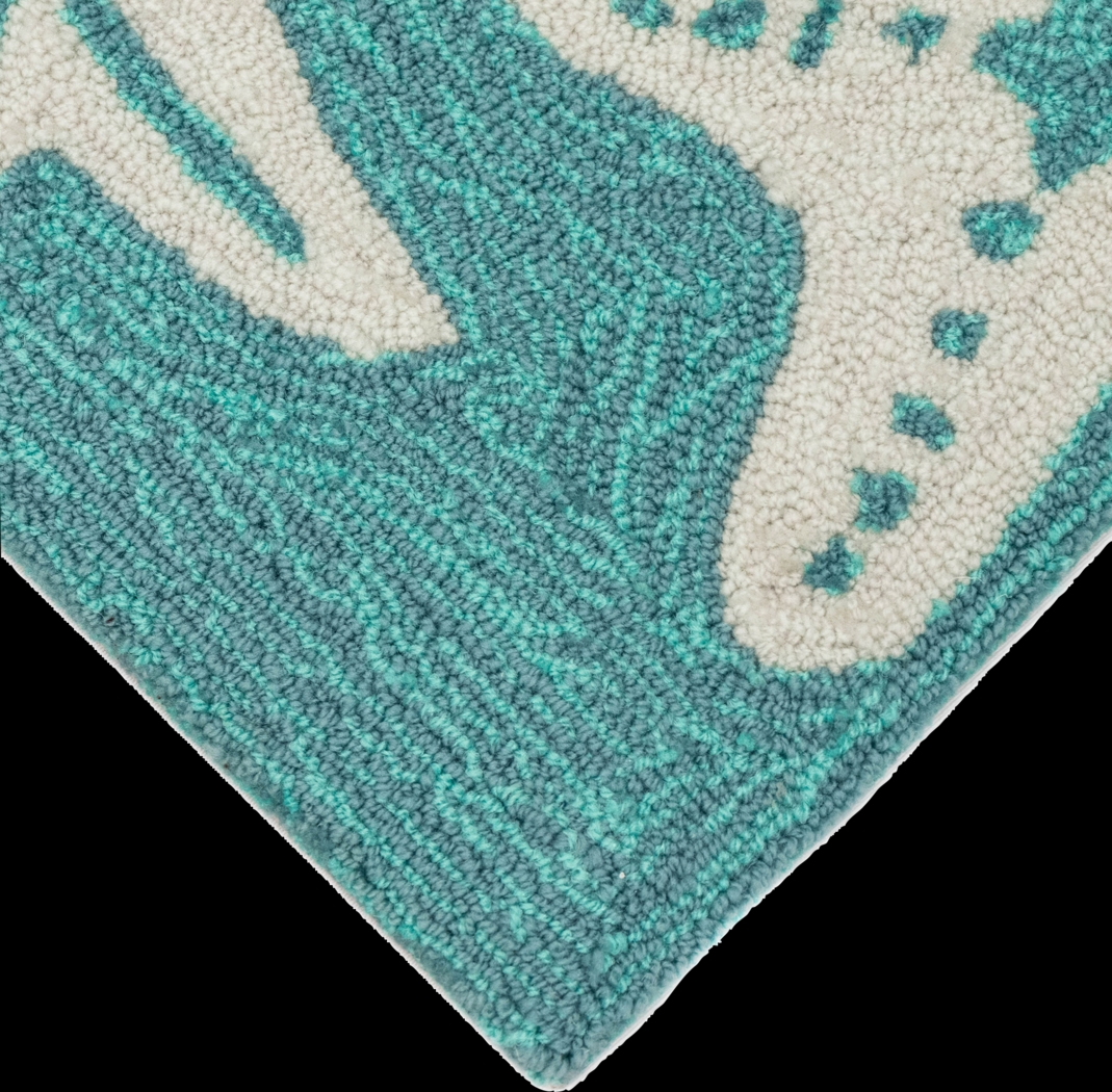 Ocean Gem Blue 7'6 x 9'6 Indoor/Outdoor Rug - Thumbnail - Image 7