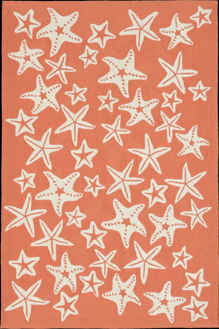 Ocean Gem Orange 7'6 x 9'6 Indoor/Outdoor Rug - Thumbnail - Image 1