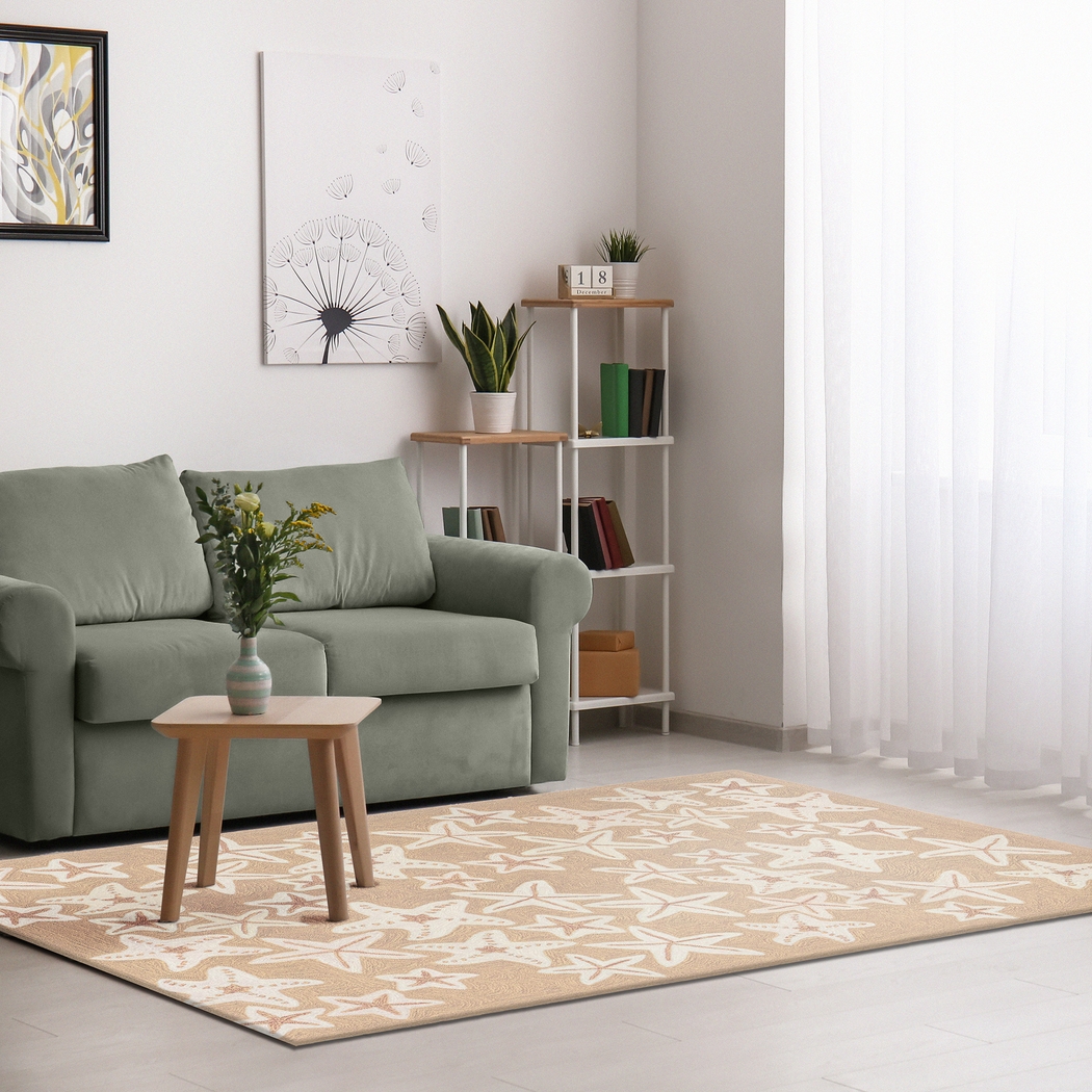 Ocean Gem Taupe 7'6 x 9'6 Indoor/Outdoor Rug - Thumbnail - Image 2