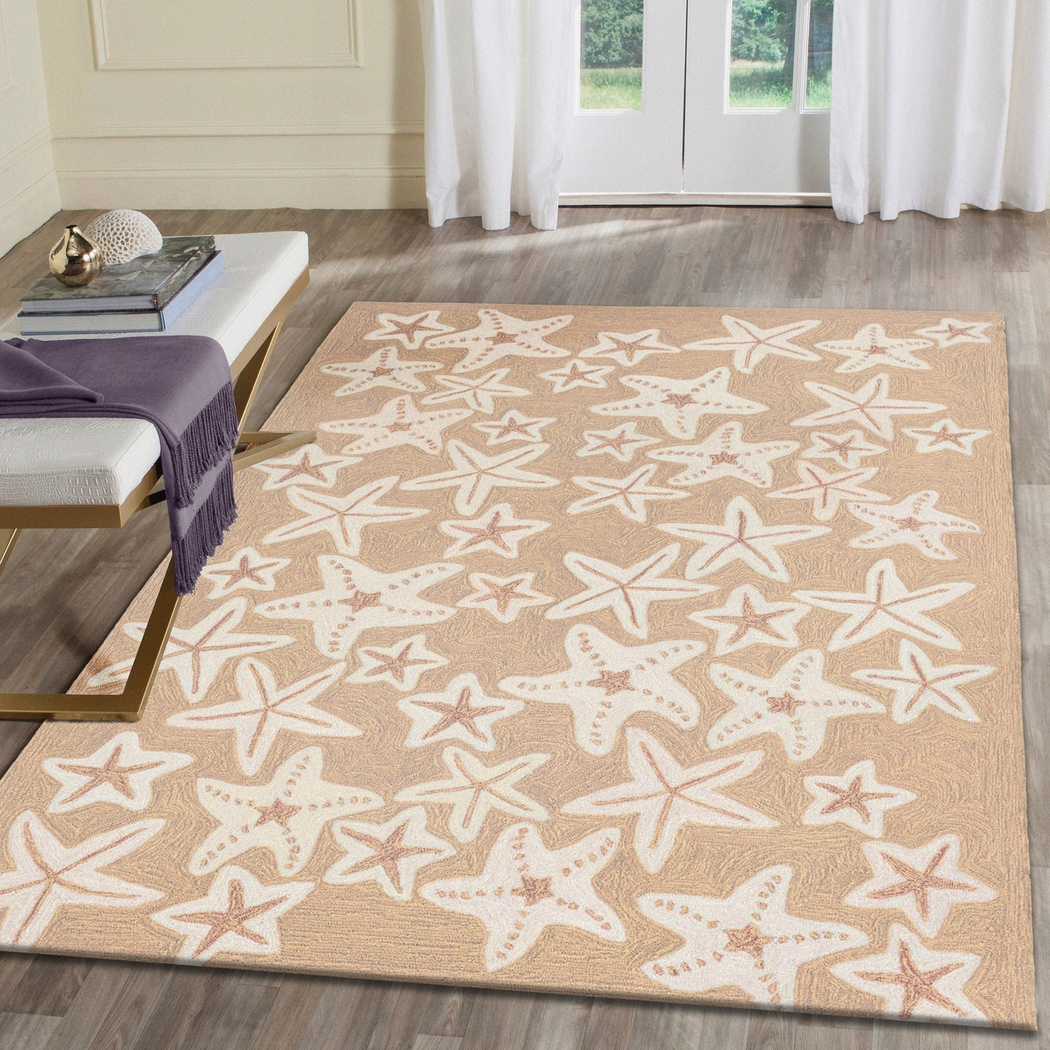 Ocean Gem Taupe 7'6 x 9'6 Indoor/Outdoor Rug - Thumbnail - Image 5