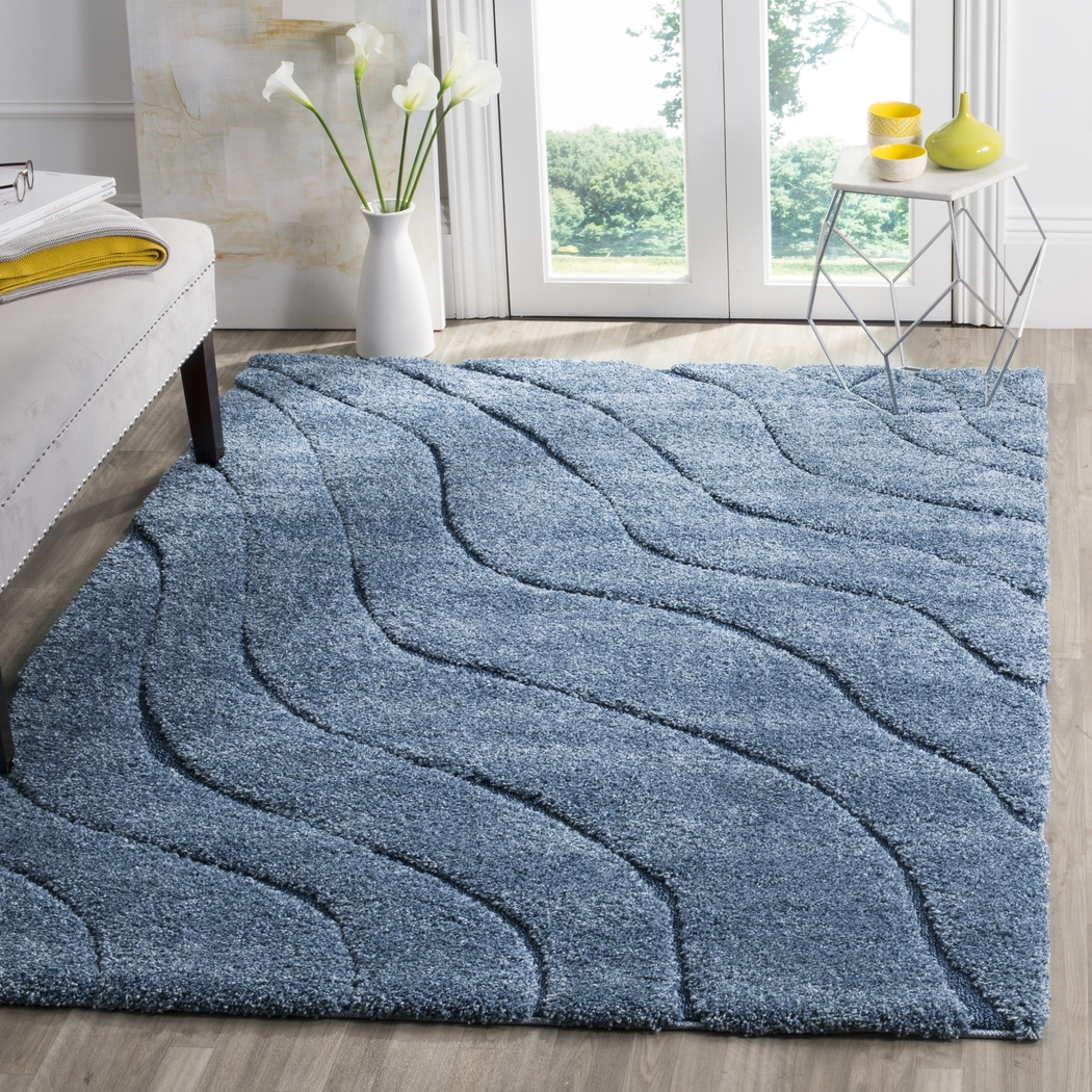 Ocean Gray Blue 5'3 x 7'6 Rug - Thumbnail - Image 3