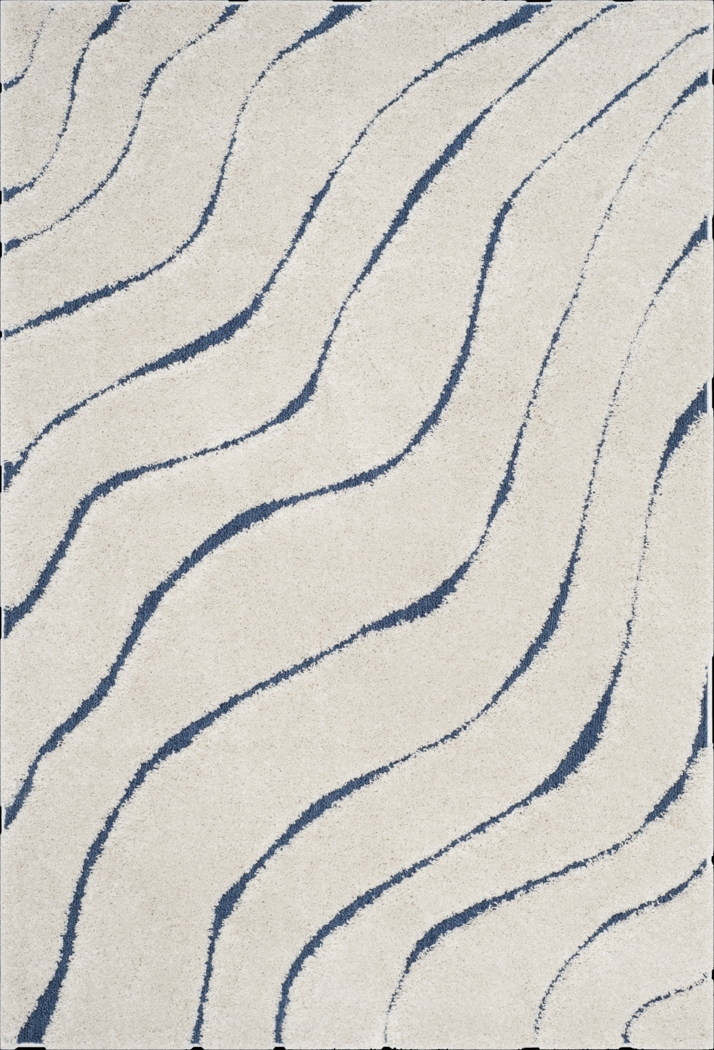 Ocean Gray Navy 6' x 9' Rug - Thumbnail - Image 1