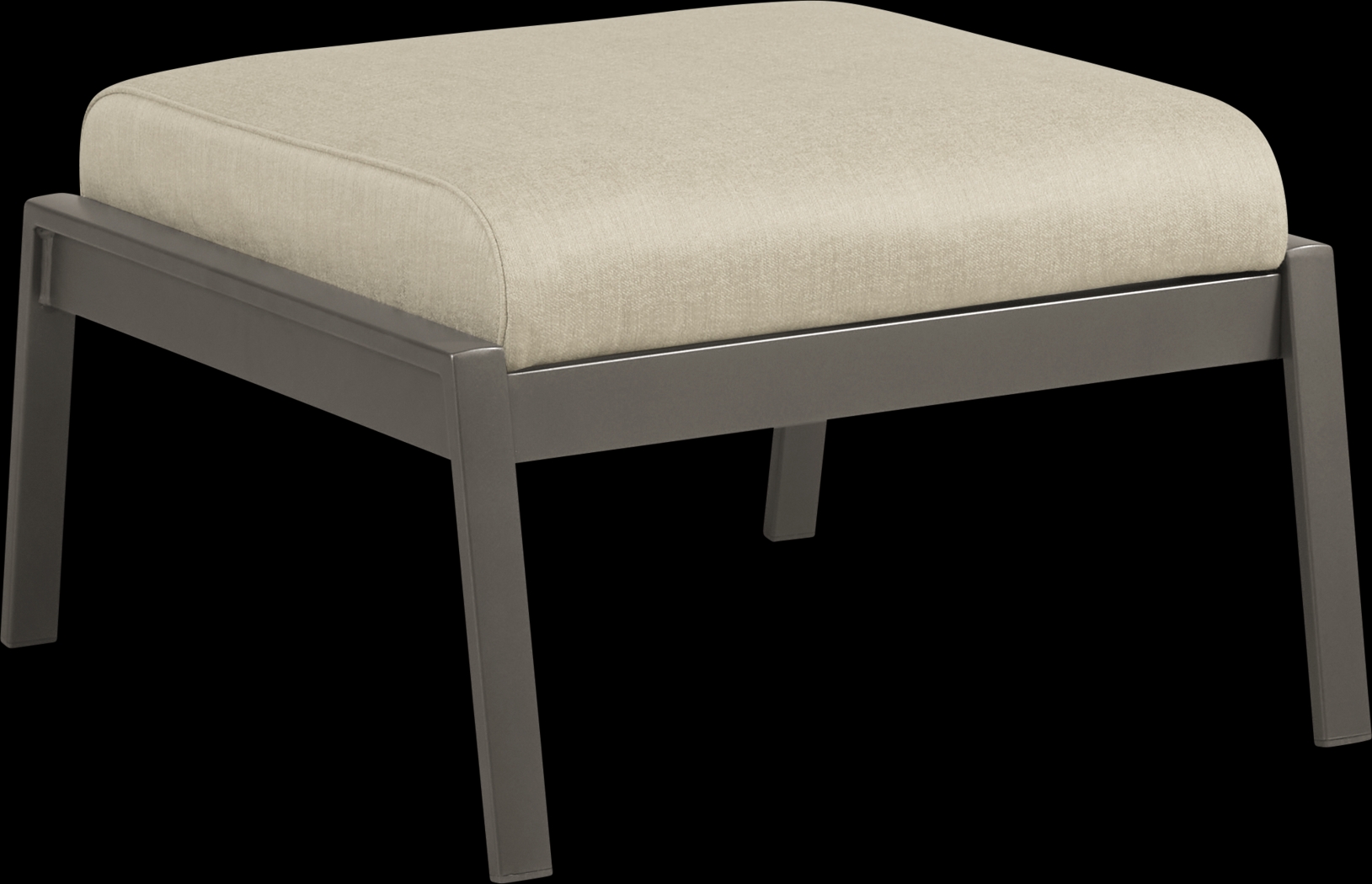 Ocean Tide Gray Outdoor Ottoman with Cushion - Thumbnail - Image 2