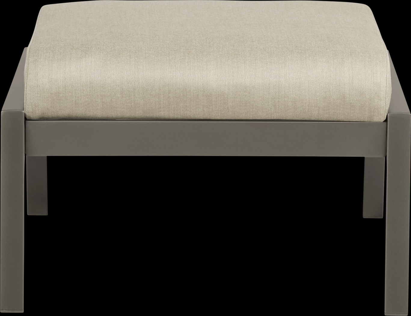 Ocean Tide Gray Outdoor Ottoman with Cushion - Thumbnail - Image 1