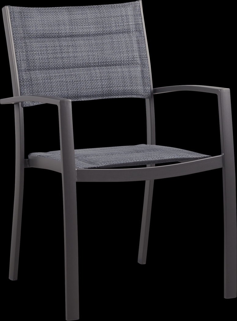 Ocean Tide Gray Outdoor Arm Chair - Thumbnail - Image 1