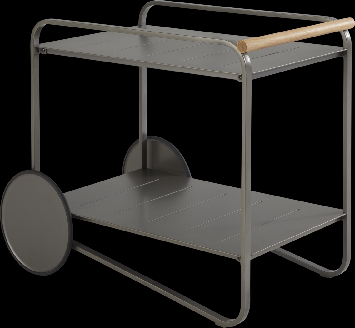 Ocean Tide Gray Outdoor Bar Cart - Thumbnail - Image 1