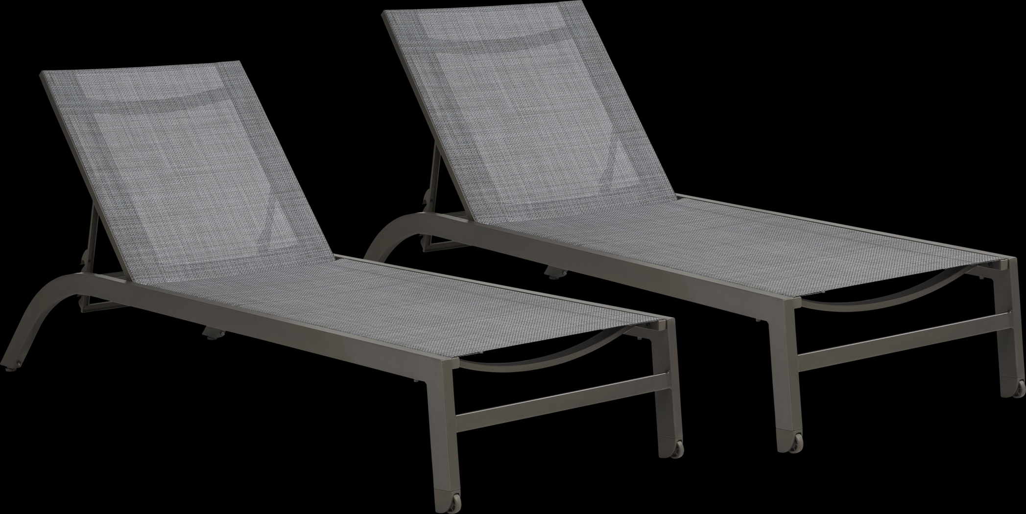 Ocean Tide Gray Outdoor Chaise, Set of 2 - Thumbnail - Image 1