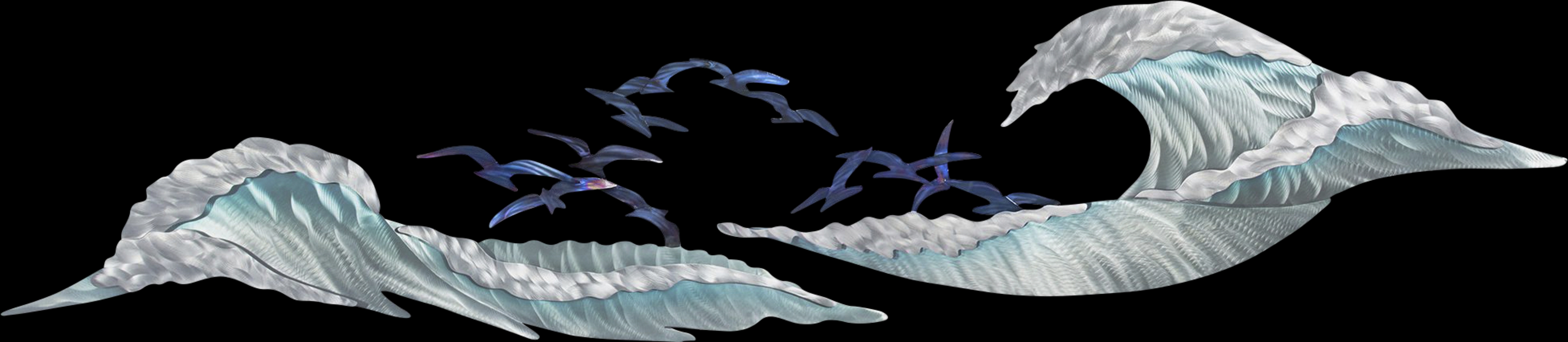 Ocean Waves Blue Outdoor Artwork - Thumbnail - Image 1