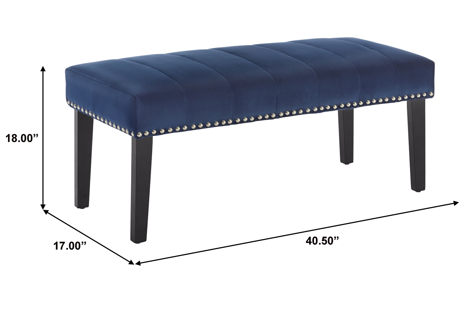 Oceanaire Navy Queen Upholstered Headboard and Bench - Thumbnail - Image 10