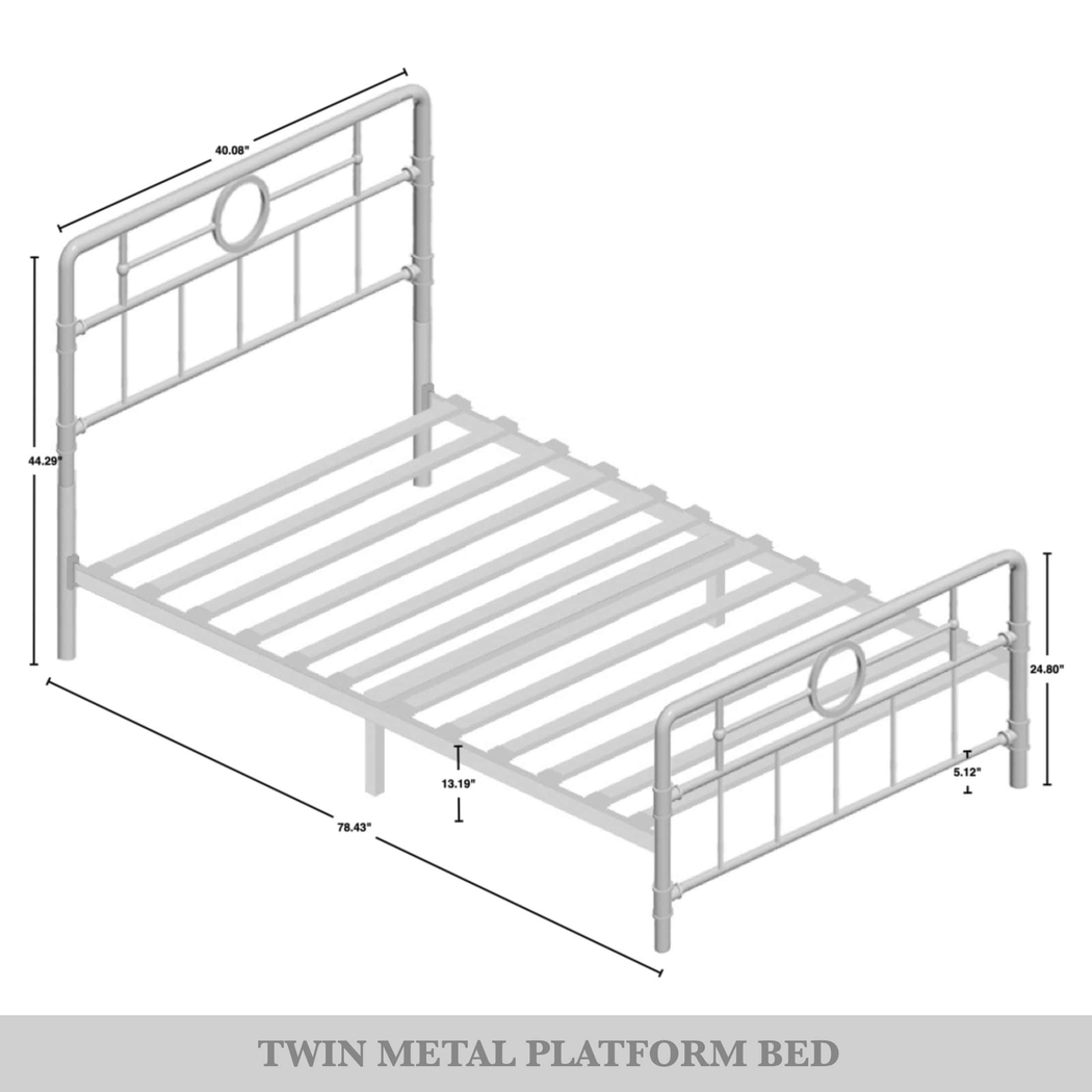 Oceanwell Brown Twin Bed - Thumbnail - Image 6
