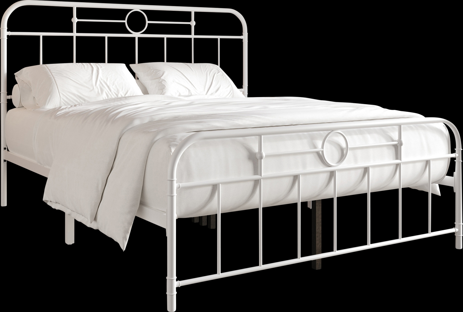 Oceanwell White Queen Bed - Thumbnail - Image 1