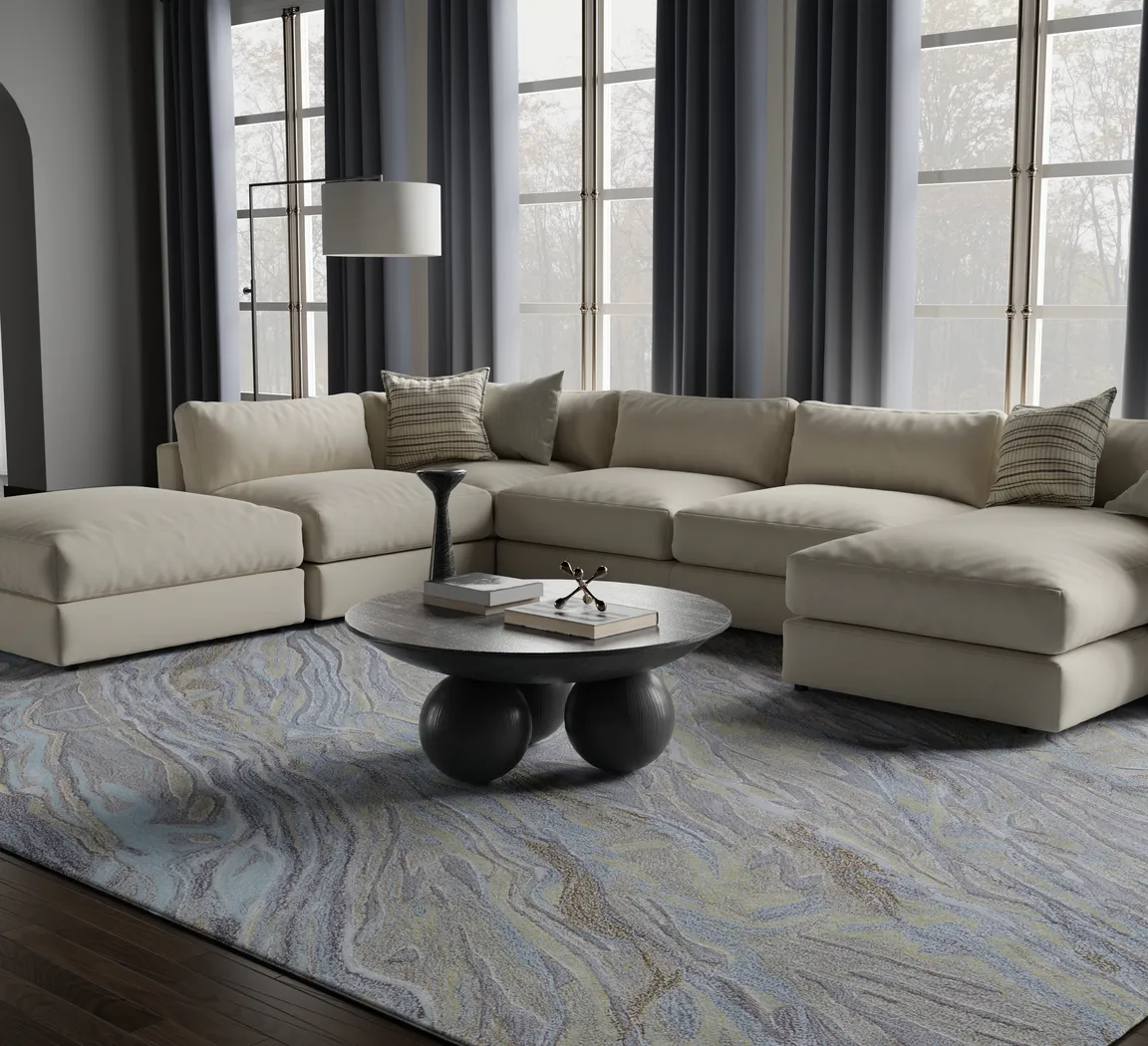 Ochkan Blue/Green 4' x 6' Rug - Image 2