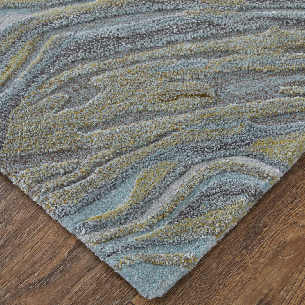 Ochkan Blue/Green 4' x 6' Rug - Image 6