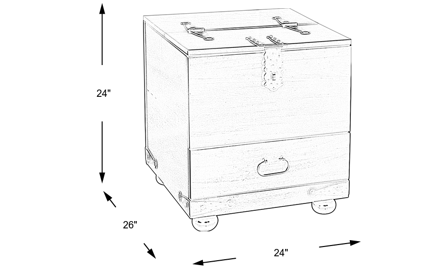 Dimension Image. Please refer to the Dimension Tab on this page for dimension details.