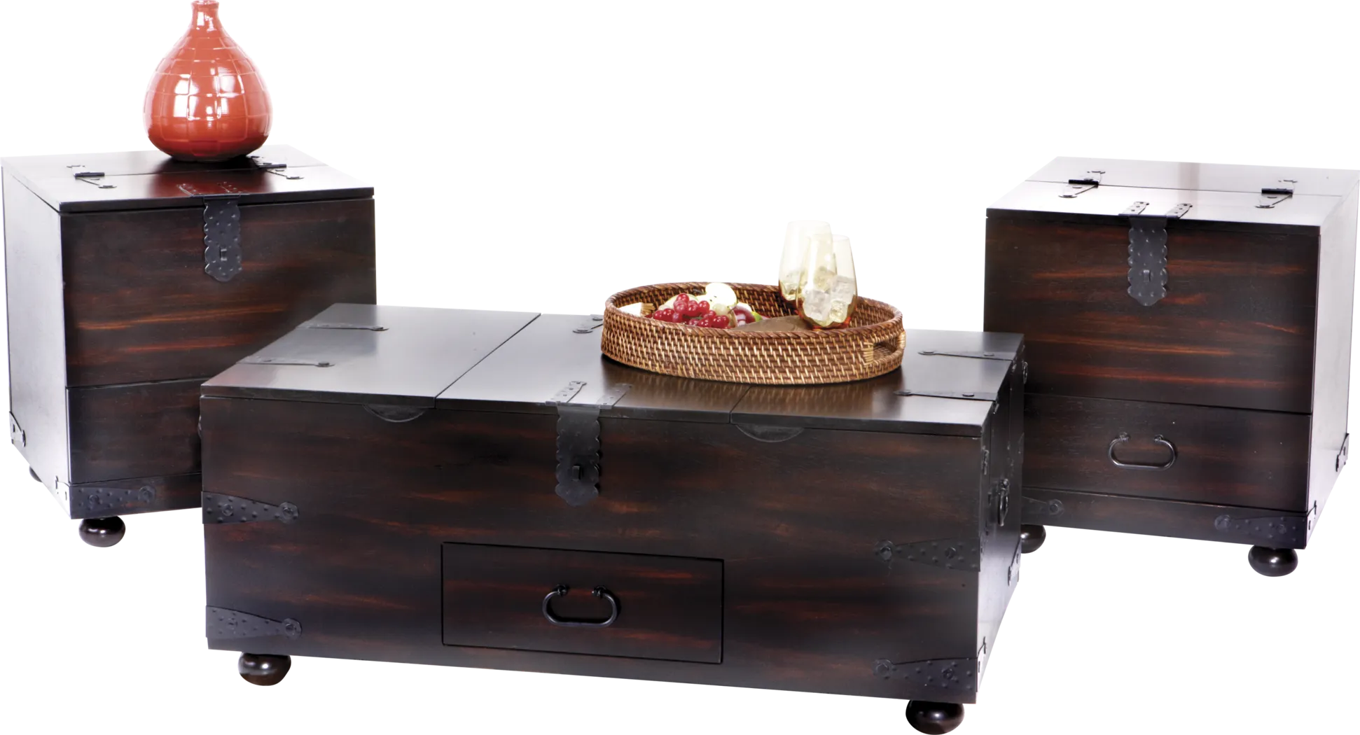 Oconee Walnut 3 Pc Table Set - Thumbnail - Image 2