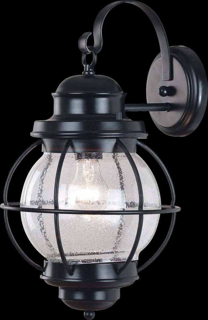 Ocracoke Black Outdoor Large Wall Sconce - Thumbnail - Image 1