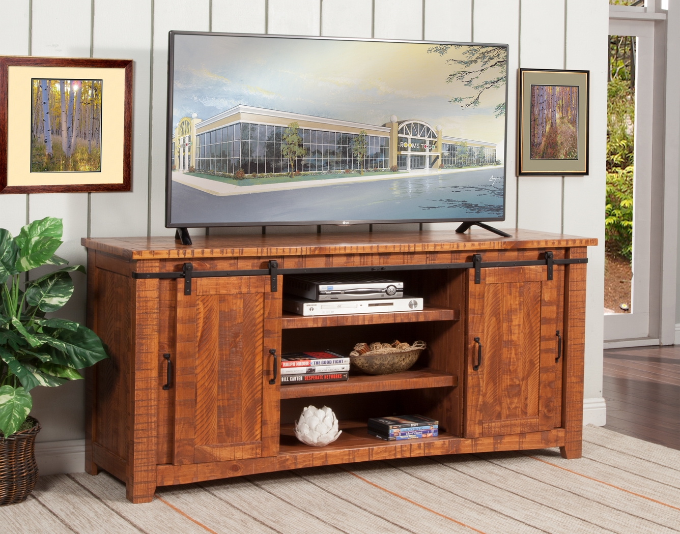 Odessa Crossing Brown 65 in. Console - Thumbnail - Image 4