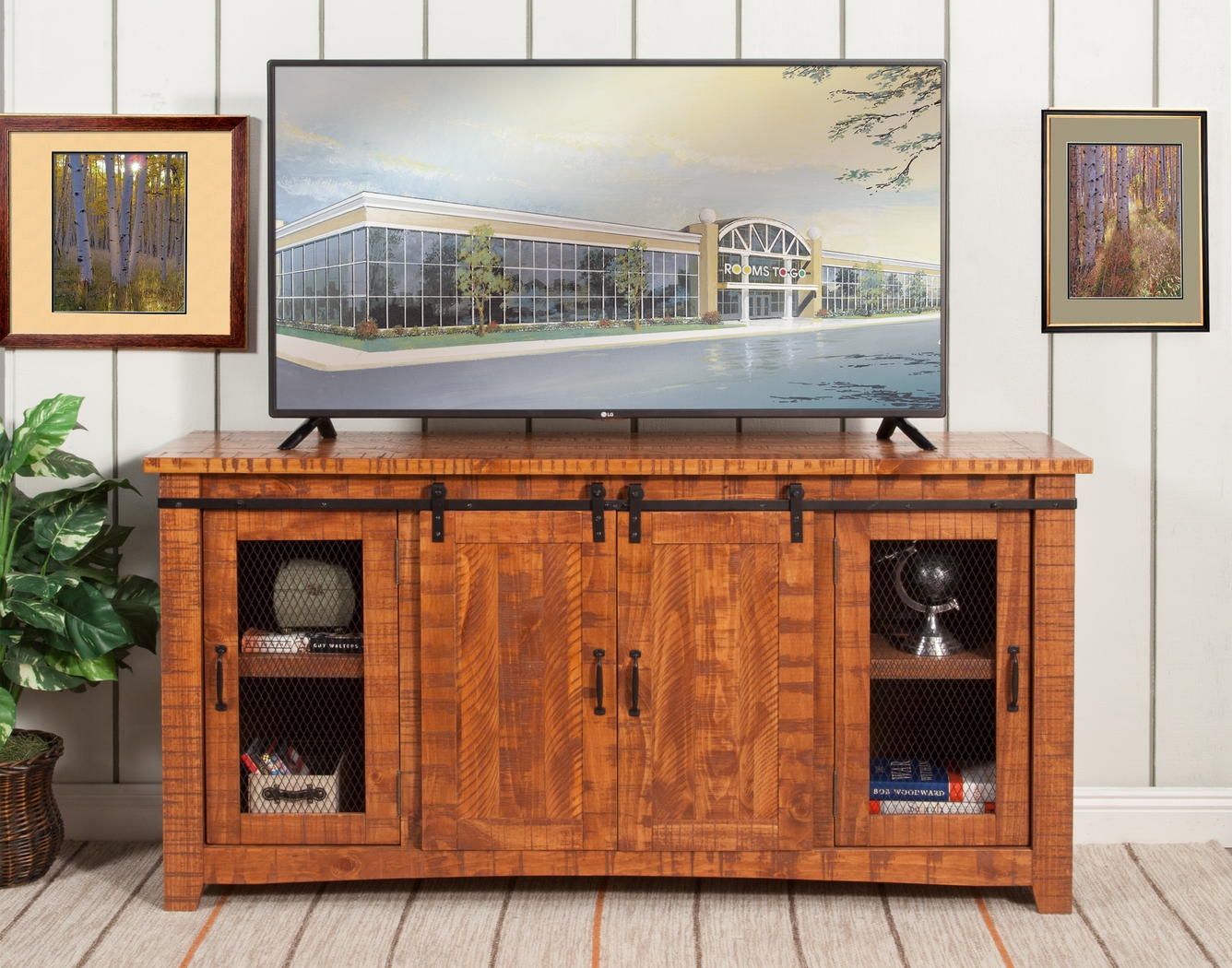 Odessa Crossing Brown 65 in. Console - Thumbnail - Image 5