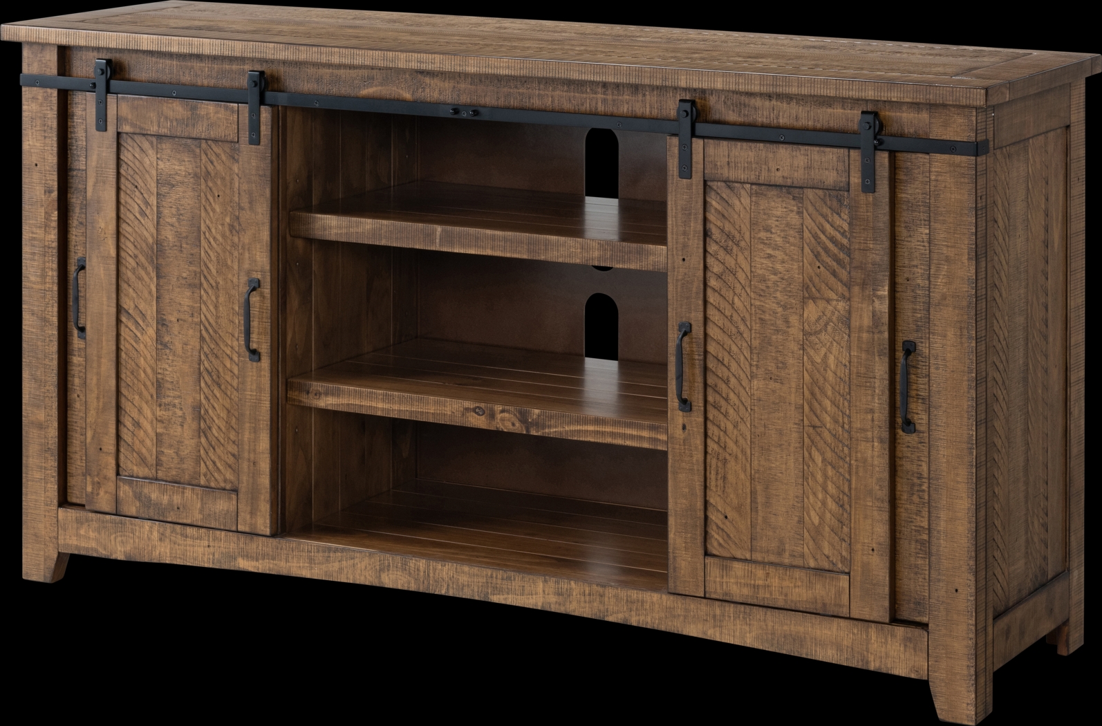 Odessa Crossing Dark Brown 65 in. Console - Thumbnail - Image 2
